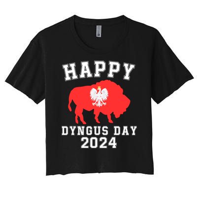 Happy Dyngus Day 2024 Dyngus Day Polish American Polska White Eagle Polish Eagle Women's Crop Top Tee