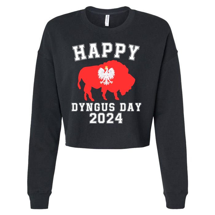 Happy Dyngus Day 2024 Dyngus Day Polish American Polska White Eagle Polish Eagle Cropped Pullover Crew