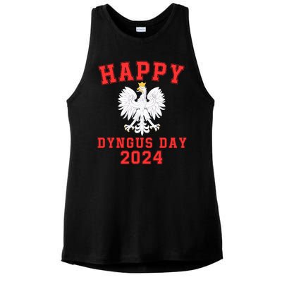 Happy Dyngus Day 2024 Dyngus Day Polish American Polska White Eagle Polish Eagle Ladies PosiCharge Tri-Blend Wicking Tank