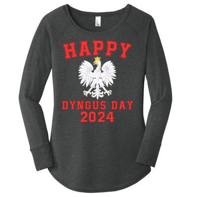 Happy Dyngus Day 2024 Dyngus Day Polish American Polska White Eagle Polish Eagle Women's Perfect Tri Tunic Long Sleeve Shirt