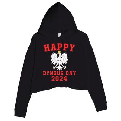 Happy Dyngus Day 2024 Dyngus Day Polish American Polska White Eagle Polish Eagle Crop Fleece Hoodie