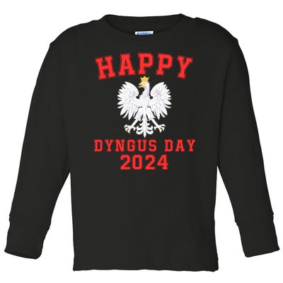 Happy Dyngus Day 2024 Dyngus Day Polish American Polska White Eagle Polish Eagle Toddler Long Sleeve Shirt