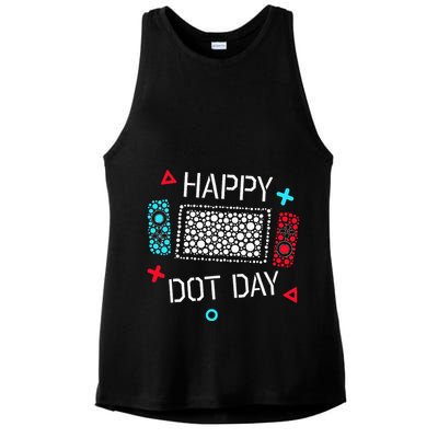 Happy Dot Day Gamers Game Controller Ladies PosiCharge Tri-Blend Wicking Tank