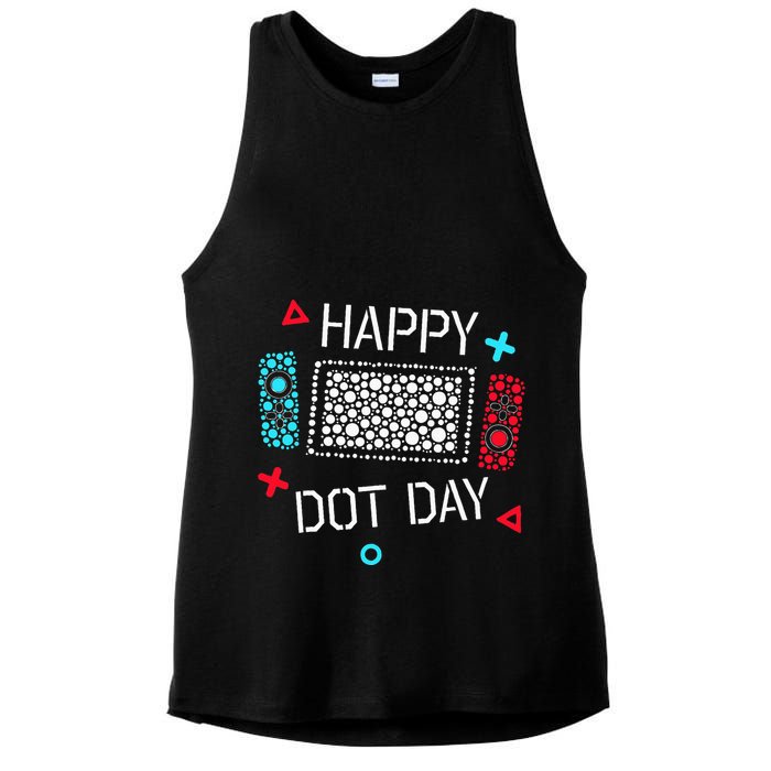 Happy Dot Day Gamers Game Controller Ladies PosiCharge Tri-Blend Wicking Tank