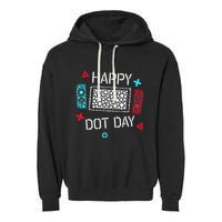 Happy Dot Day Gamers Game Controller Garment-Dyed Fleece Hoodie