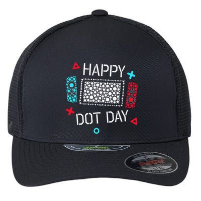 Happy Dot Day Gamers Game Controller Flexfit Unipanel Trucker Cap