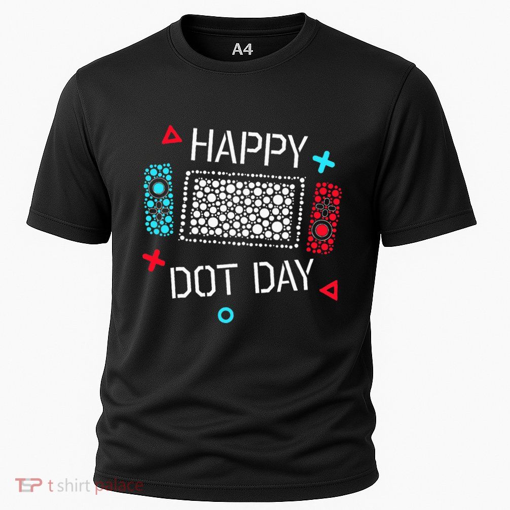 Happy Dot Day Gamers Game Controller Performance Shirt
