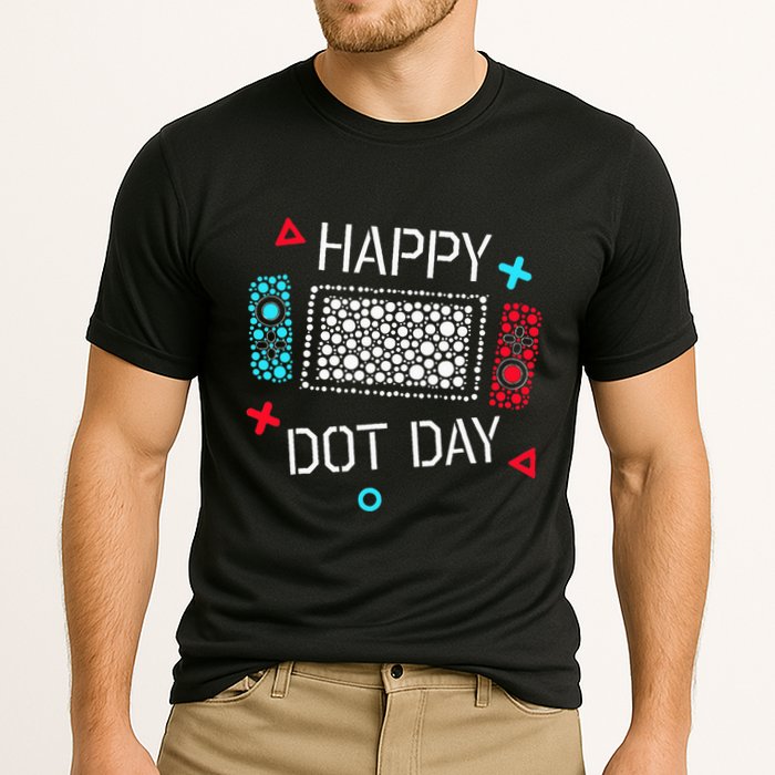 Happy Dot Day Gamers Game Controller Performance Shirt