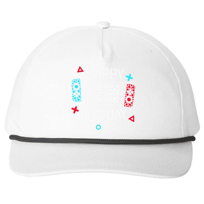 Happy Dot Day Gamers Game Controller Snapback Five-Panel Rope Hat