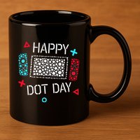 Happy Dot Day Gamers Game Controller 11oz C Handle Ceramic Mug