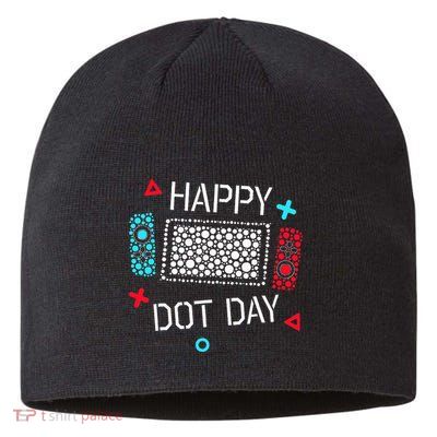 Happy Dot Day Gamers Game Controller Sustainable Beanie
