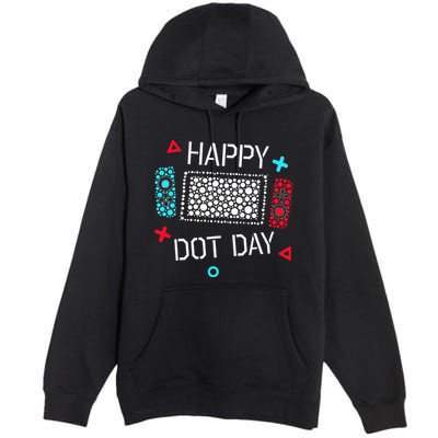 Happy Dot Day Gamers Game Controller Premium Pullover Hoodie