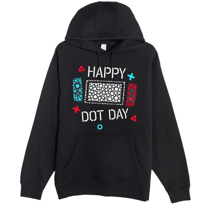 Happy Dot Day Gamers Game Controller Premium Pullover Hoodie