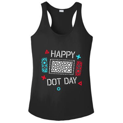 Happy Dot Day Gamers Game Controller Ladies PosiCharge Competitor Racerback Tank