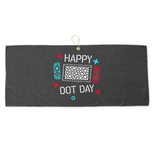 Happy Dot Day Gamers Game Controller Large Microfiber Waffle Golf Towel