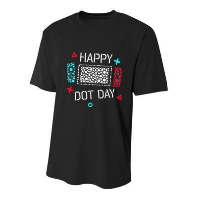 Happy Dot Day Gamers Game Controller Youth Performance Sprint T-Shirt