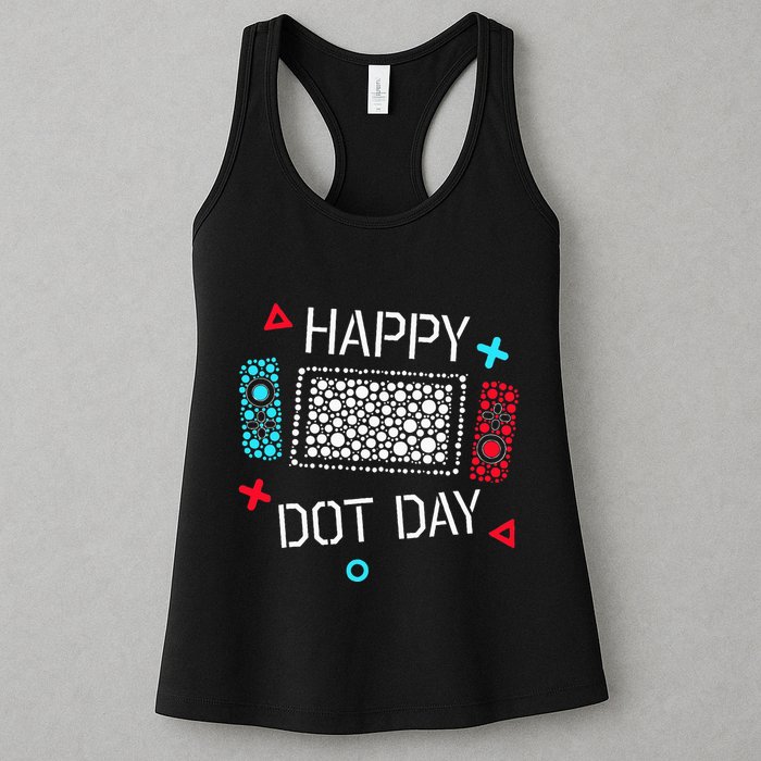 Happy Dot Day Gamers Game Controller Womens Tank Top