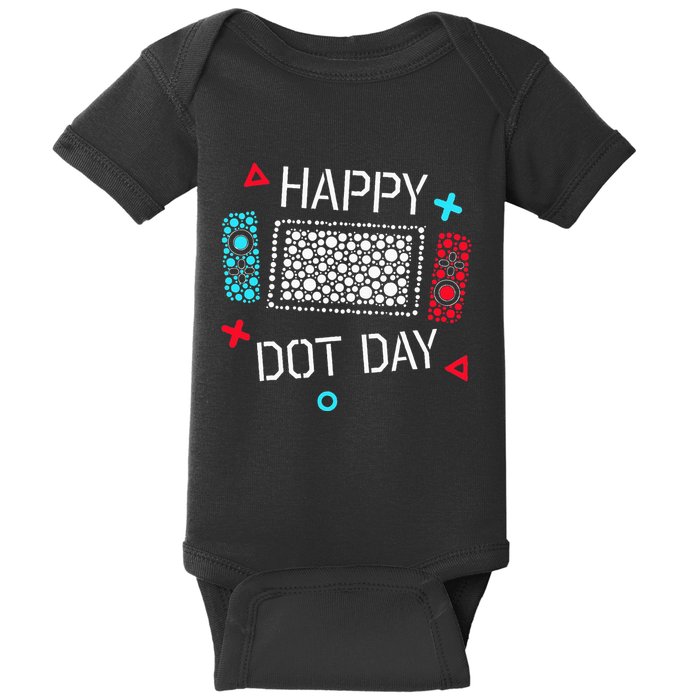 Happy Dot Day Gamers Game Controller Baby Bodysuit