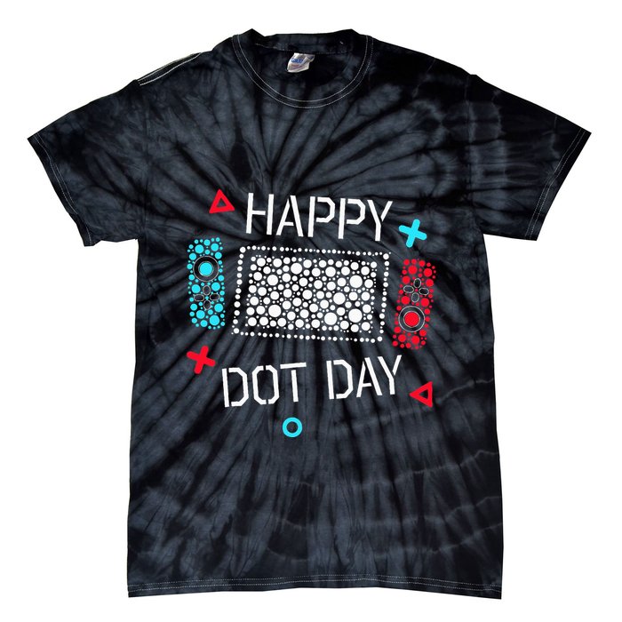 Happy Dot Day Gamers Game Controller Tie-Dye T-Shirt