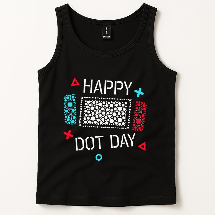 Happy Dot Day Gamers Game Controller Tank Top