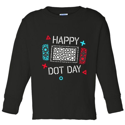 Happy Dot Day Gamers Game Controller Toddler Long Sleeve Shirt