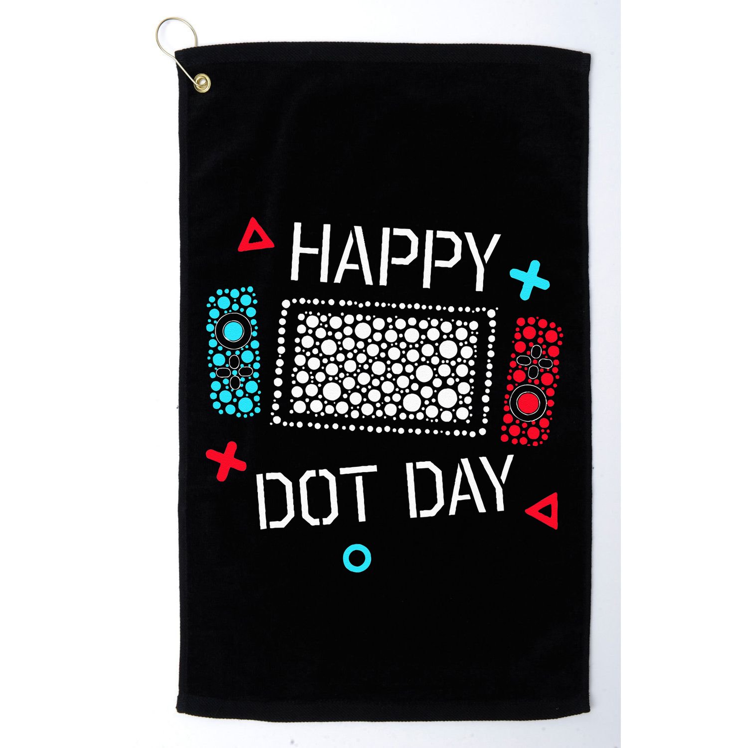Happy Dot Day Gamers Game Controller Golf Towel