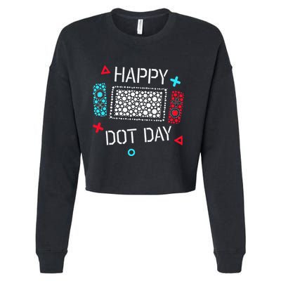 Happy Dot Day Gamers Game Controller Cropped Pullover Crew