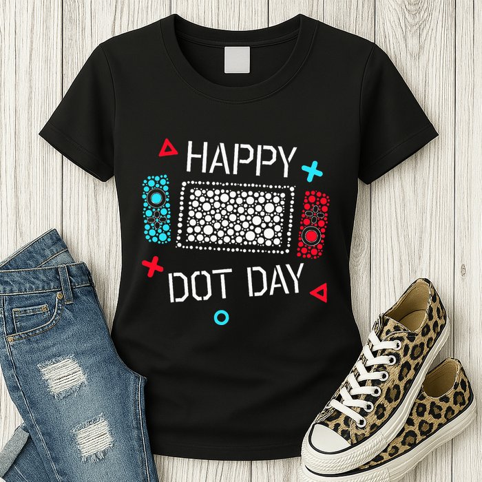 Happy Dot Day Gamers Game Controller Womens T-Shirt
