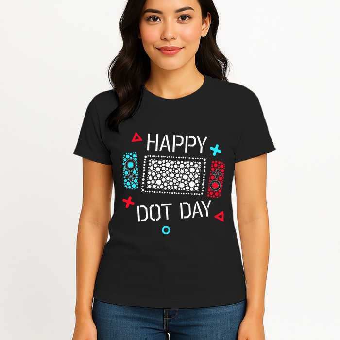 Happy Dot Day Gamers Game Controller Womens T-Shirt