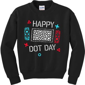 Happy Dot Day Gamers Game Controller Kids Sweatshirt