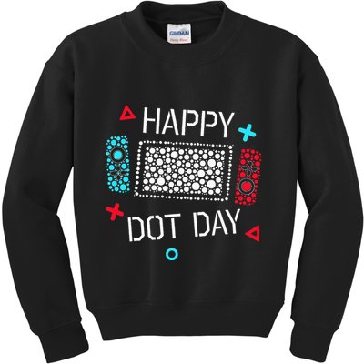 Happy Dot Day Gamers Game Controller Kids Sweatshirt
