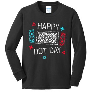 Happy Dot Day Gamers Game Controller Kids Long Sleeve Shirt