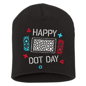 Happy Dot Day Gamers Game Controller Short Acrylic Beanie