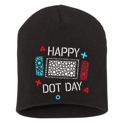 Happy Dot Day Gamers Game Controller Short Acrylic Beanie