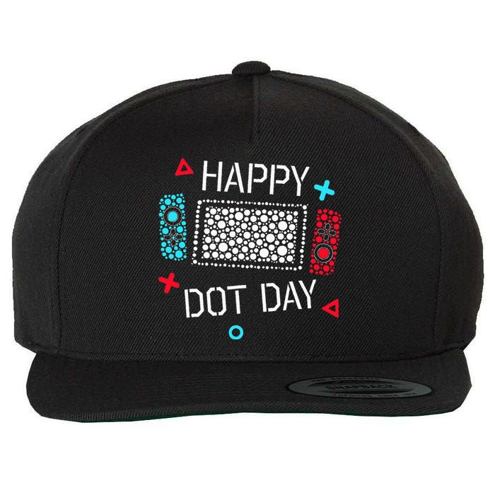 Happy Dot Day Gamers Game Controller Wool Snapback Cap