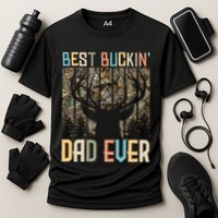 Hunter Dad Dad Deer Hunting Hunting Best Buckin Dad Ever Cool Gift Cooling Performance Crew T-Shirt
