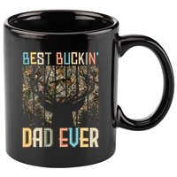 Hunter Dad Dad Deer Hunting Hunting Best Buckin Dad Ever Cool Gift 11oz C Handle Ceramic Mug