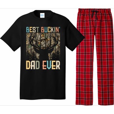 Hunter Dad Dad Deer Hunting Hunting Best Buckin Dad Ever Cool Gift Pajama Set