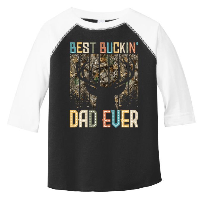 Hunter Dad Dad Deer Hunting Hunting Best Buckin Dad Ever Cool Gift Toddler Fine Jersey T-Shirt