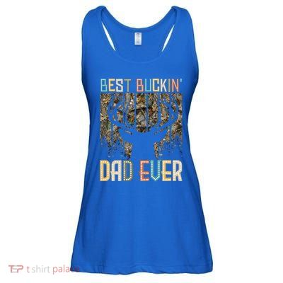 Hunter Dad Dad Deer Hunting Hunting Best Buckin Dad Ever Cool Gift Ladies Essential Flowy Tank