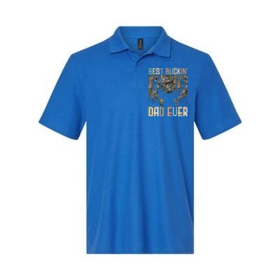 Hunter Dad Dad Deer Hunting Hunting Best Buckin Dad Ever Cool Gift Softstyle Adult Sport Polo