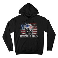 hug day Doodle Dad Goldendoodle Dog American Flag Hoodie