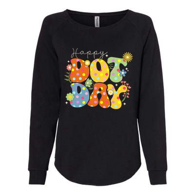 Happy Dot Day Colorful Cute Polka Womens California Wash Sweatshirt