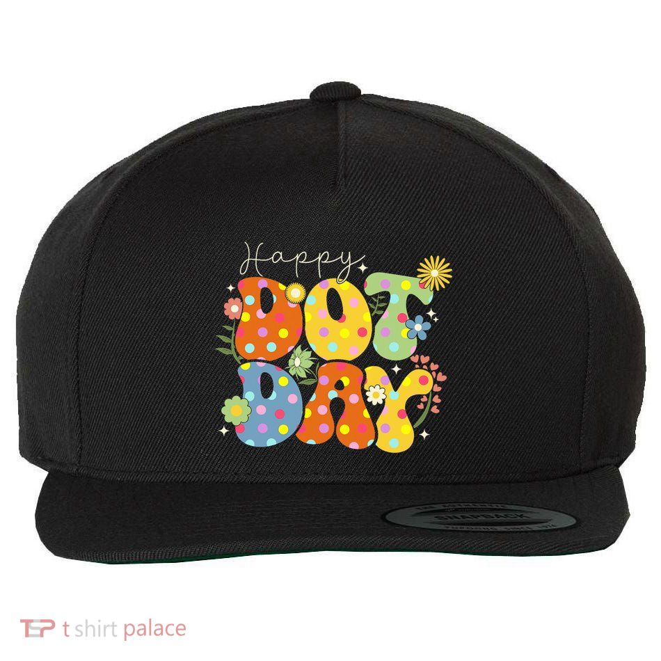 Happy Dot Day Colorful Cute Polka Wool Snapback Cap