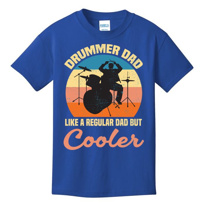 Husband Dad Drummer Hilarious Drumming Funny Gift For Drummer Dad Gift Kids T-Shirt