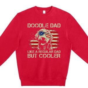 hug day Doodle Dad Goldendoodle Regular Dad But Cooler Premium Crewneck Sweatshirt