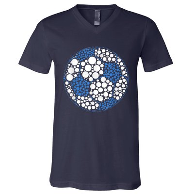 Happy Dot Day International Dot Day Polka Dot Soccer V-Neck T-Shirt