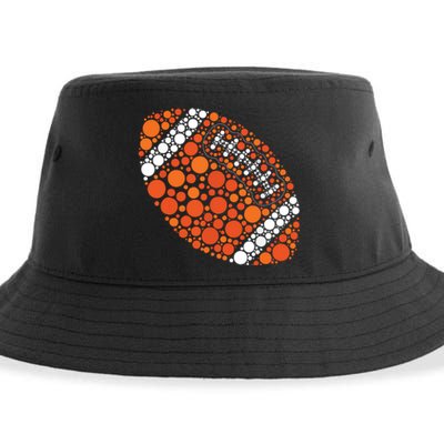 Happy Dot Day 2024 Polka Dot Football Ball Lover Sustainable Bucket Hat