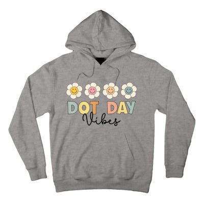 Happy Dot Day Hippie Flowers Dot Day Vibes Kids Girls Tall Hoodie