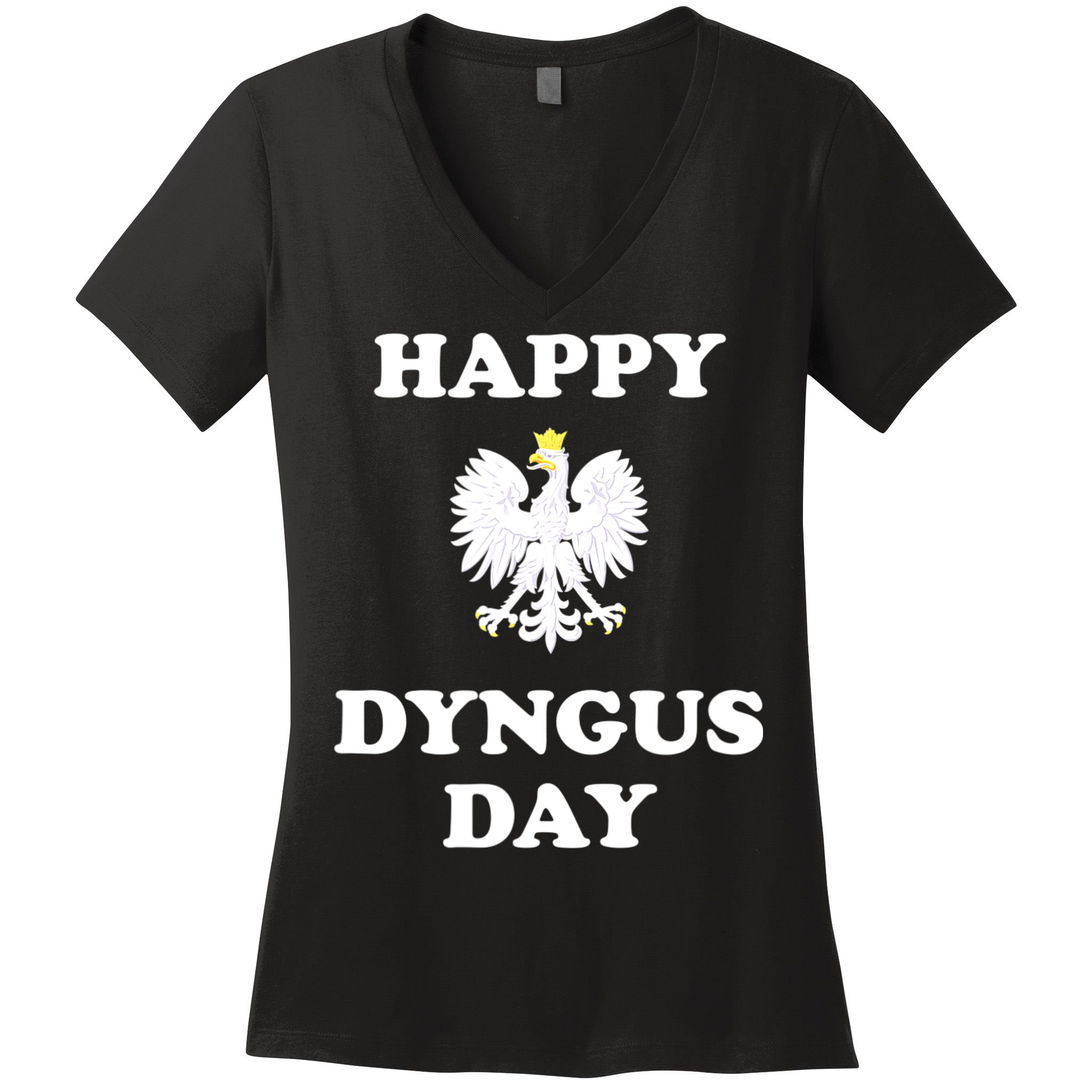 Happy Dyngus Day Polska Polish White Eagle Women's V-Neck T-Shirt